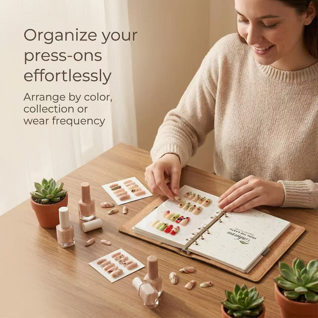 Upcycled Tea Waste Nail Art Organizer