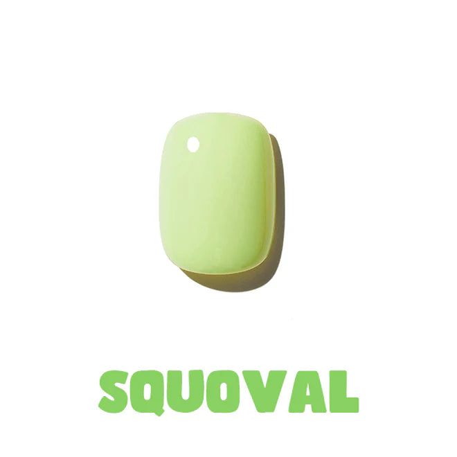 Light green square-shaped product with 